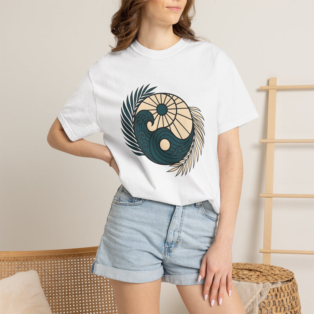 Ocean Sun Tree Shirt Sports Coastal Unisex Gift Rustic Tee product image 6