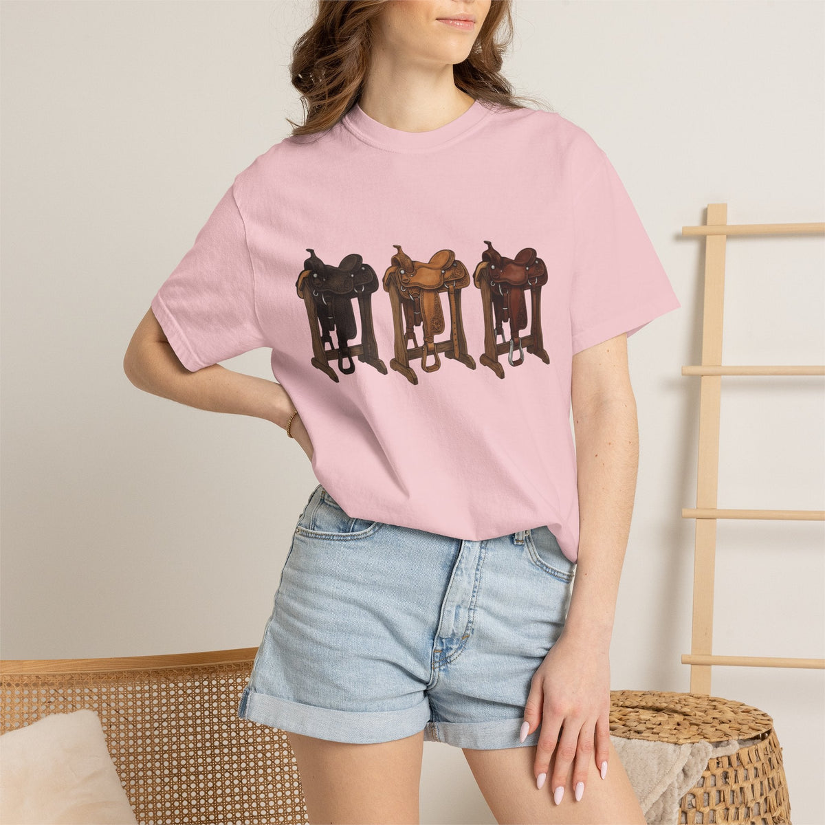 Rodeo Saddles Shirt Cowgirl Ranch Gift for Women Line Art product image 12
