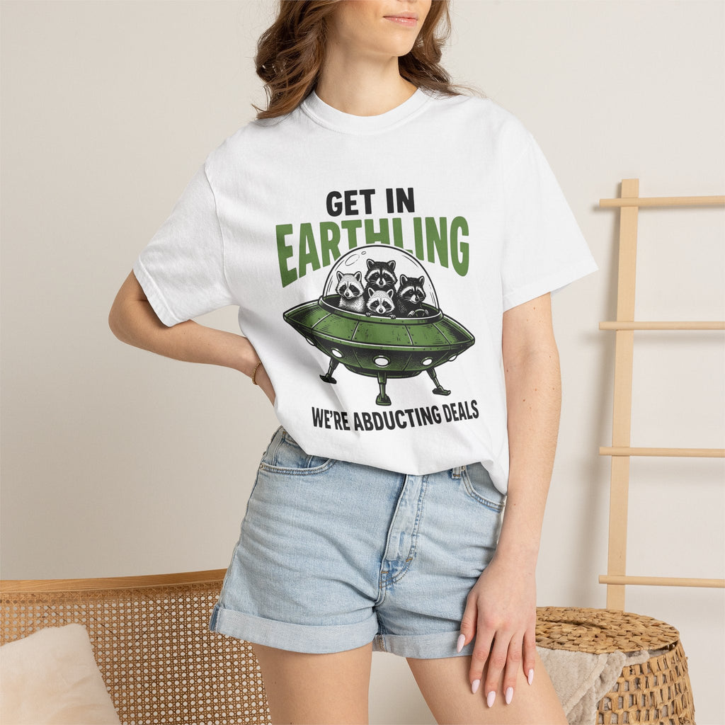 Raccoon Spaceship Comic T-Shirt – Funny Space Wildlife product image 6