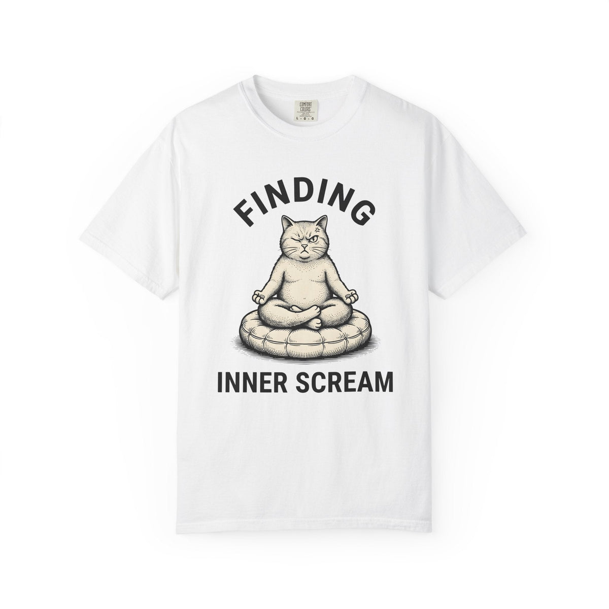 Zen Cat Shirt Fitness Unisex Gift Retro Tee Kitty T-Shirt product image 1