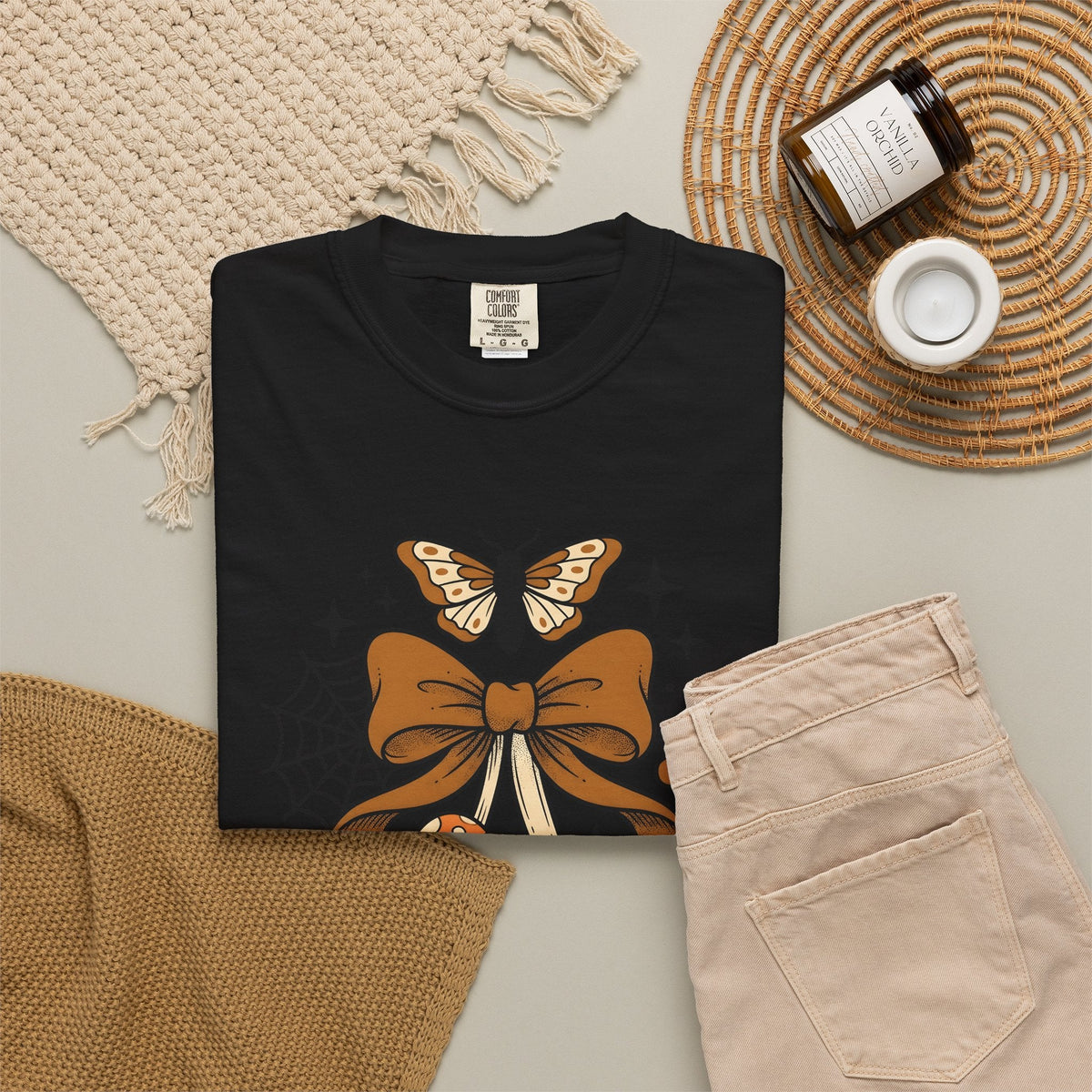 Jack O Lantern Fungi Ink T-Shirt – Dark Halloween Mushroom product image 16
