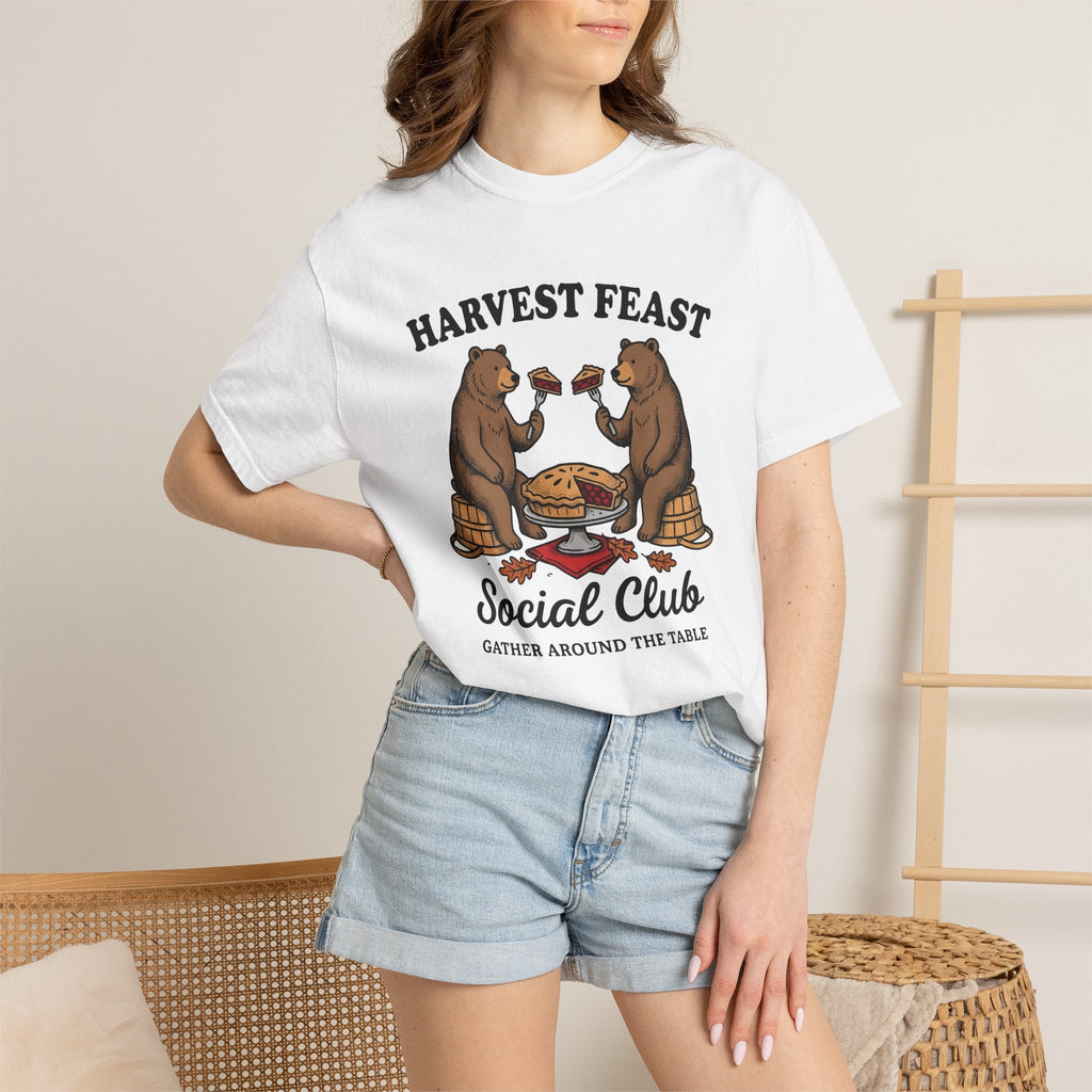 Bear Pie Vintage T-Shirt – Thanksgiving Harvest Autumn product image 6