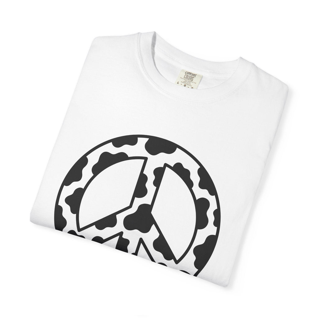 Cow Pattern Peace Symbol Shirt Cowgirl Boho Gift Women product image 5