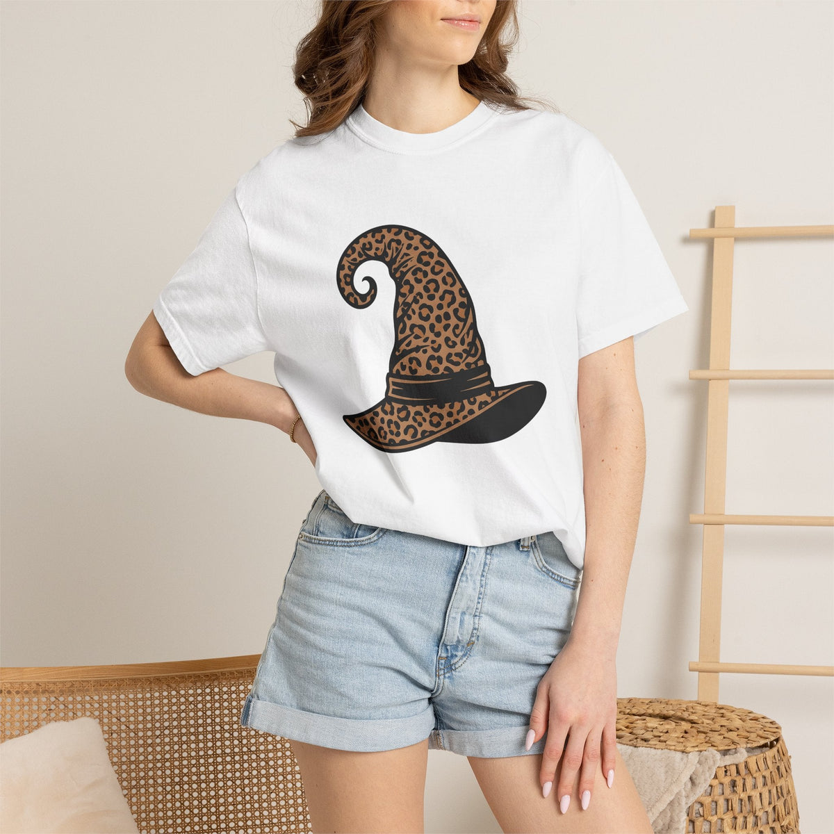 Wildcat Witch Hat Shirt Halloween Outfit Unisex Gift Popular Tee Witch Hat