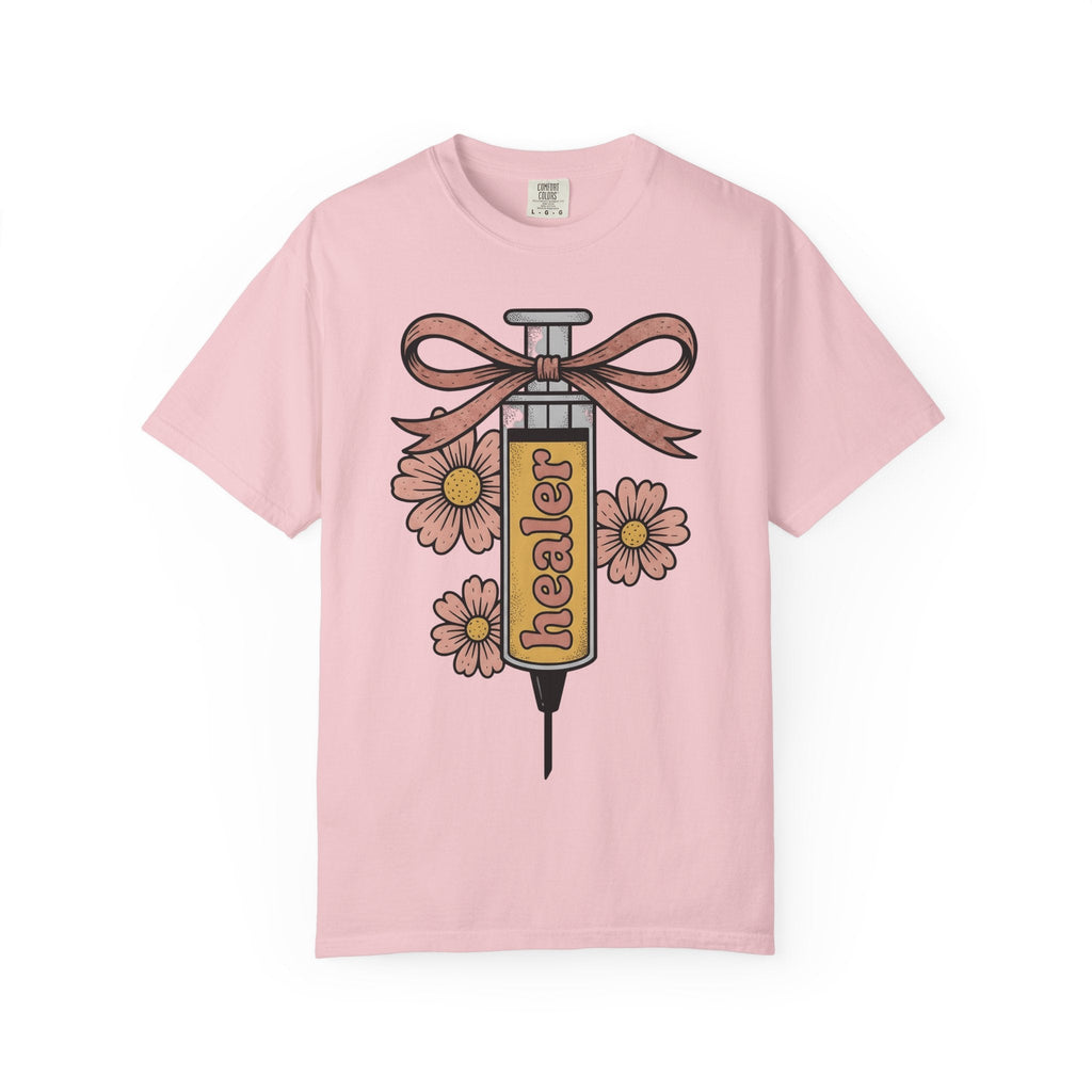 Injection Flowers Sketch T-Shirt – Nurse Floral Medical product image 3