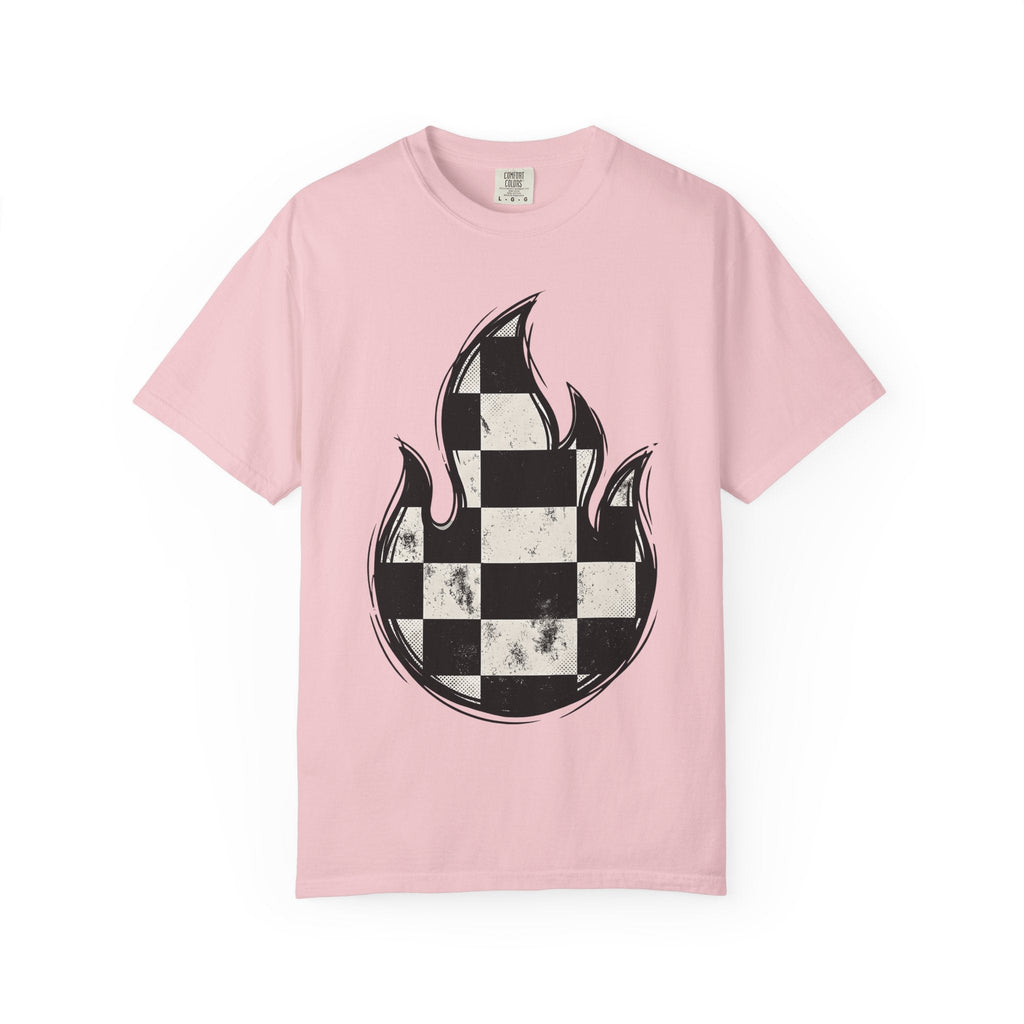 Plaid Fire Shirt Sports Motorsport Gift Women Worn Tee product image 3