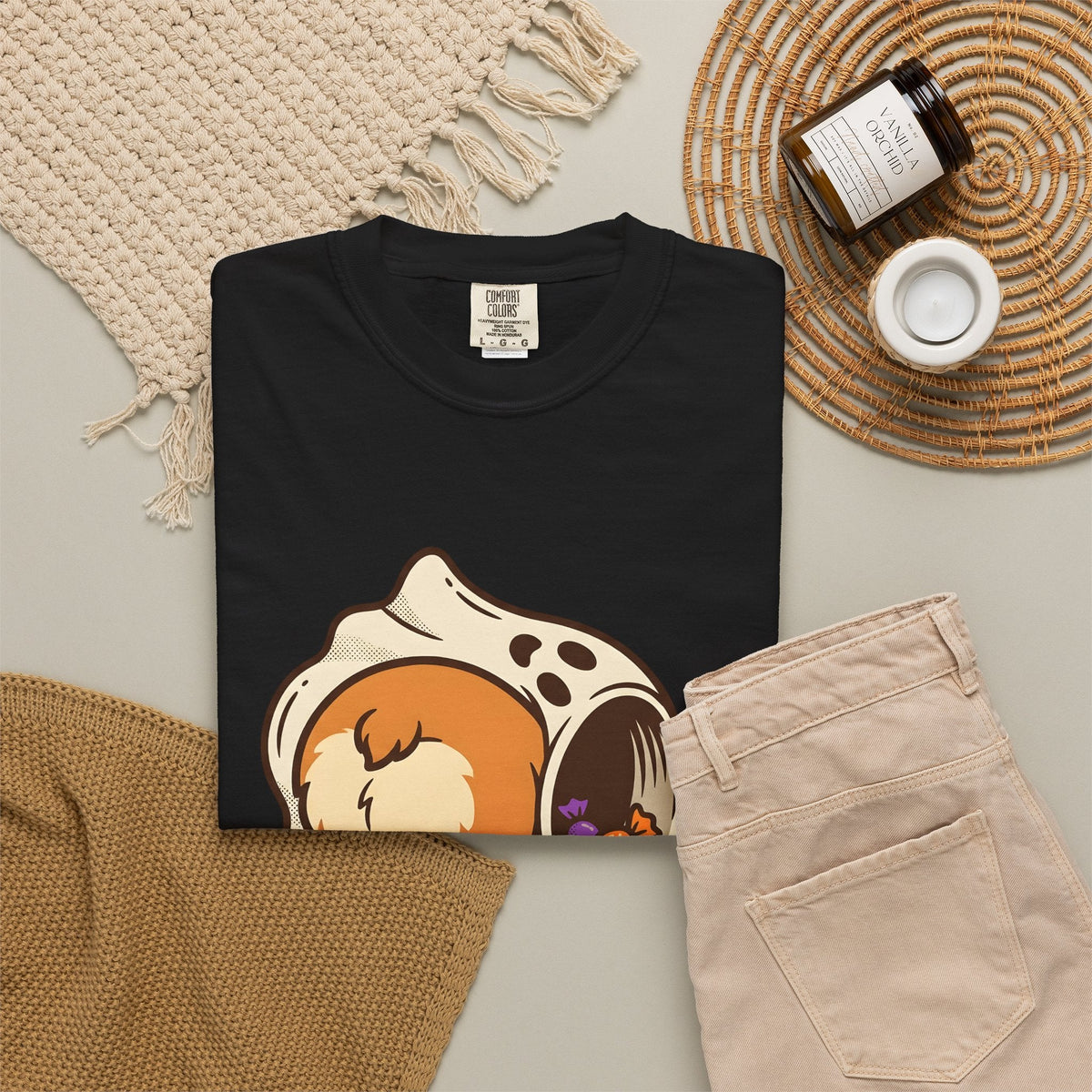 Corgi Dog Shirt Halloween Gift Women Cartoon Tee Puppy product image 16