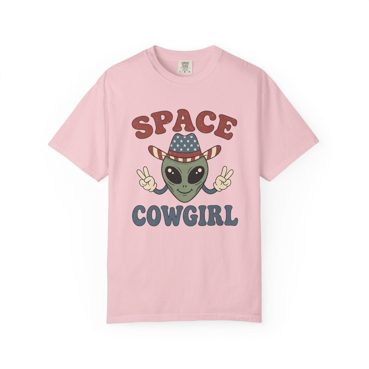 Alien Cowboy Hat Shirt Cowgirl Cosmos Gift for Women Animated Tee Space Hat