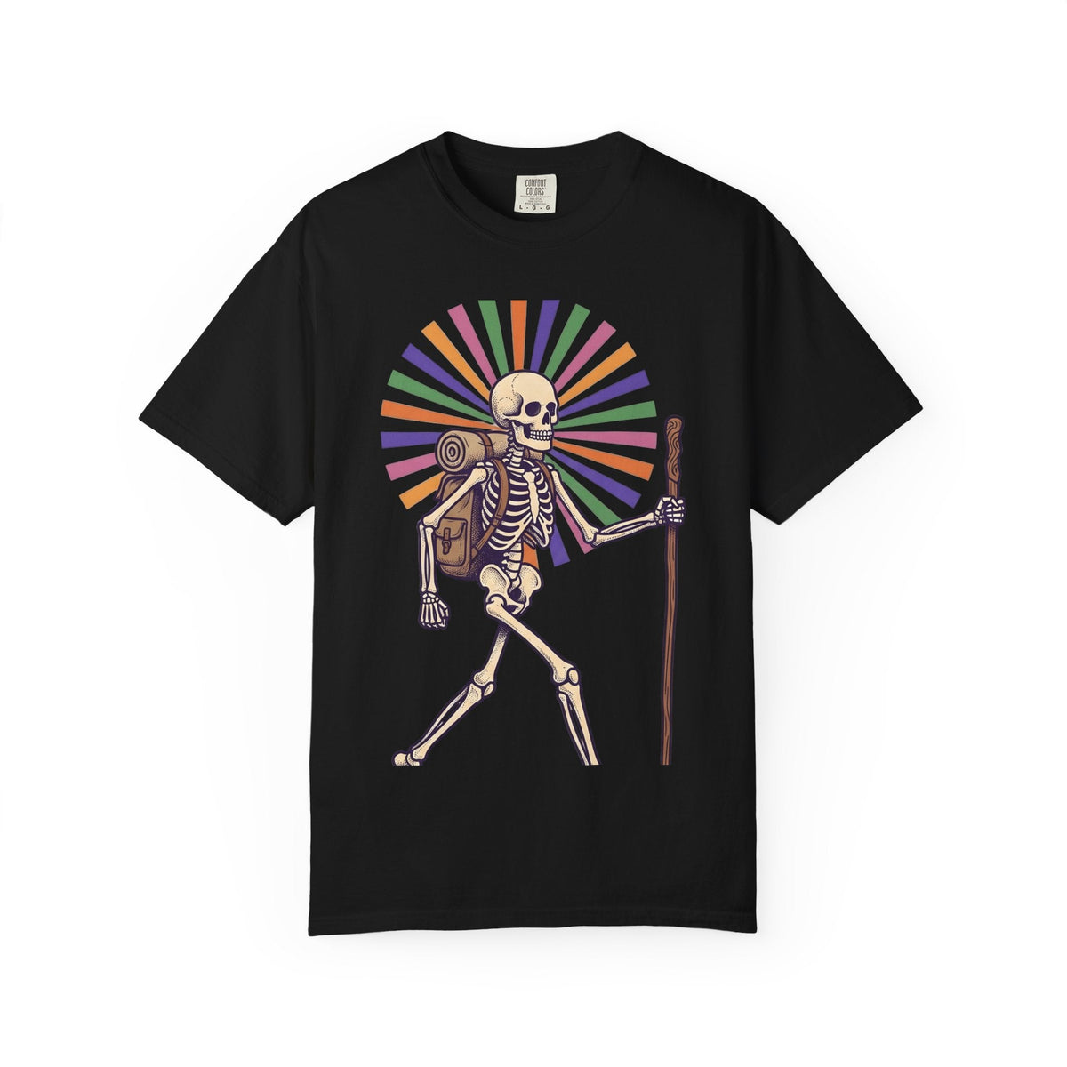 Skull Backpacker Shirt Hiking Camping Gift Women Rustic Tee product image 4