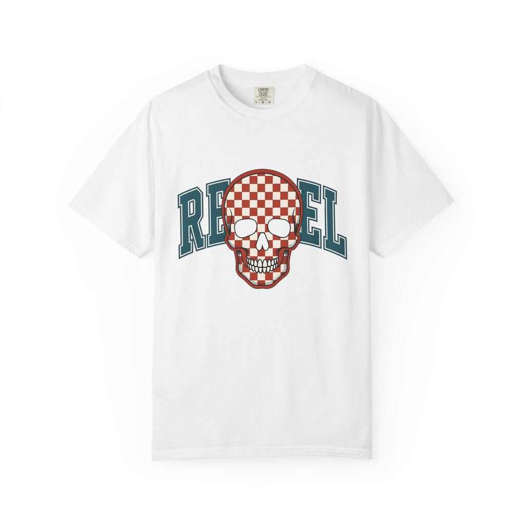 Gingham Skull Shirt America Music Gift Women Pop Art Tee product image 1