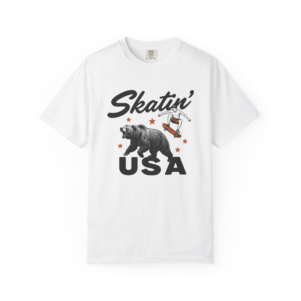 Skateboarding Bear Shirt America Skate Unisex Gift Sketch product image 1