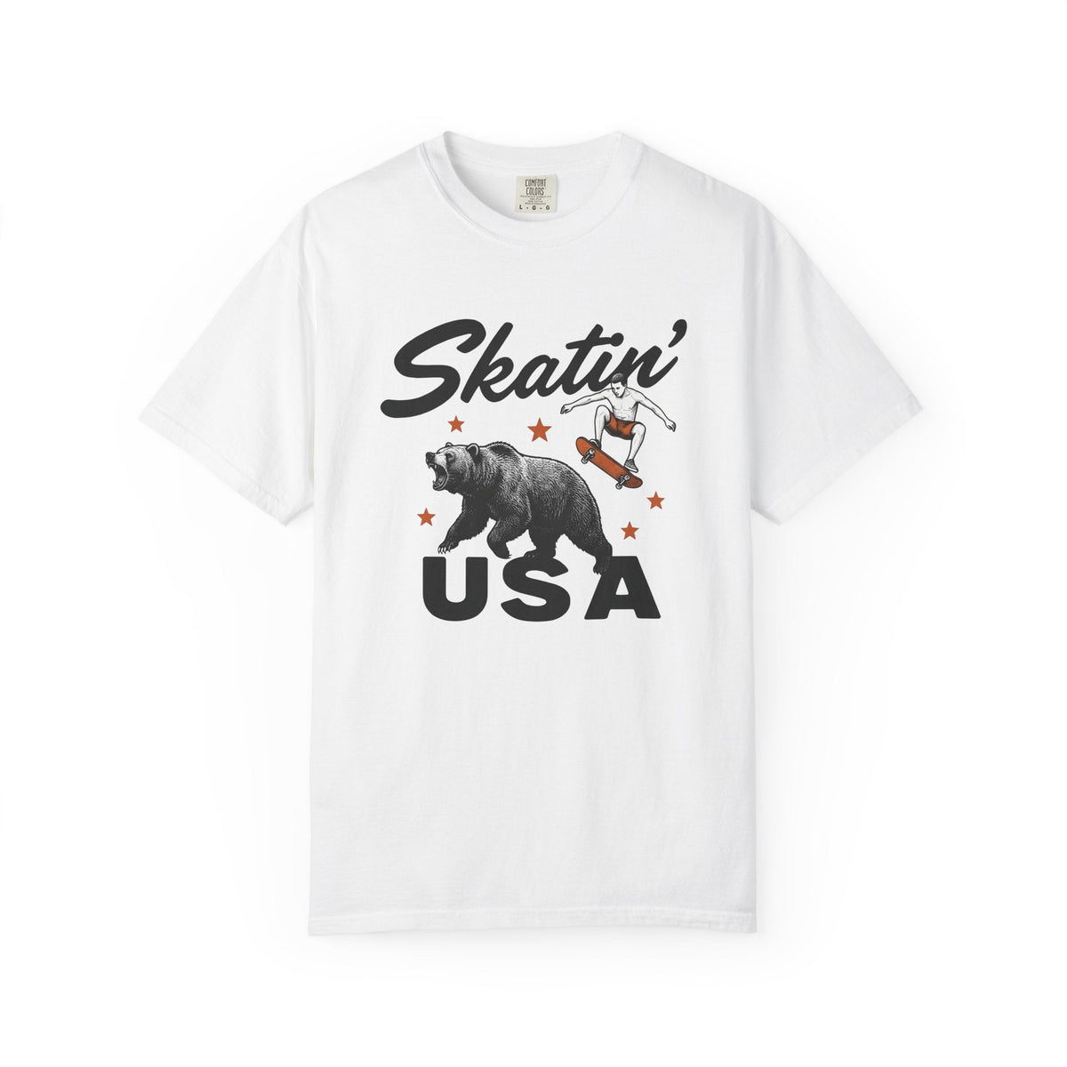 Skateboarding Bear Shirt America Skate Unisex Gift Sketch product image 1