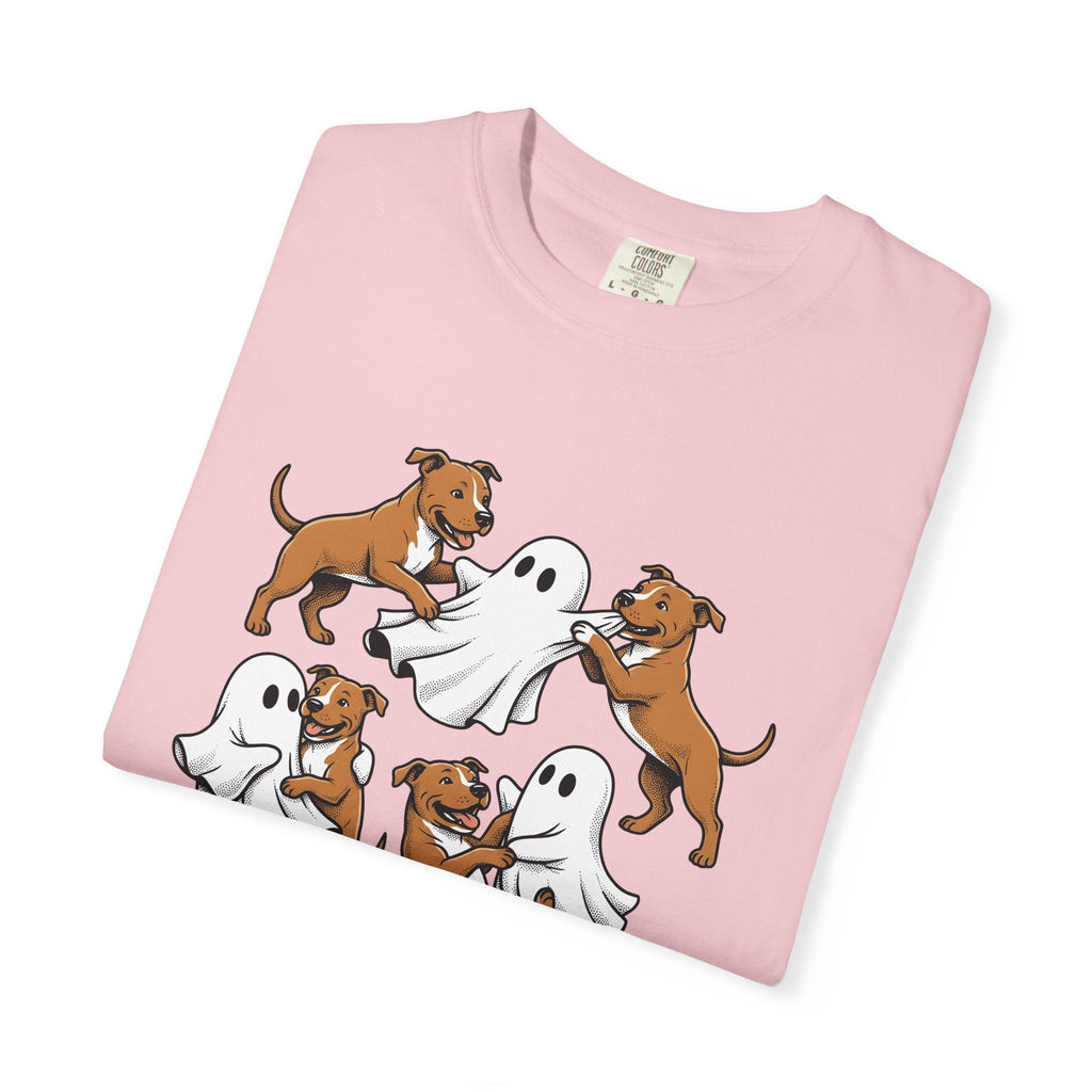 Ghost Pitbull Puppy Shirt Dog Funny Unisex Gift Comic Tee product image 12