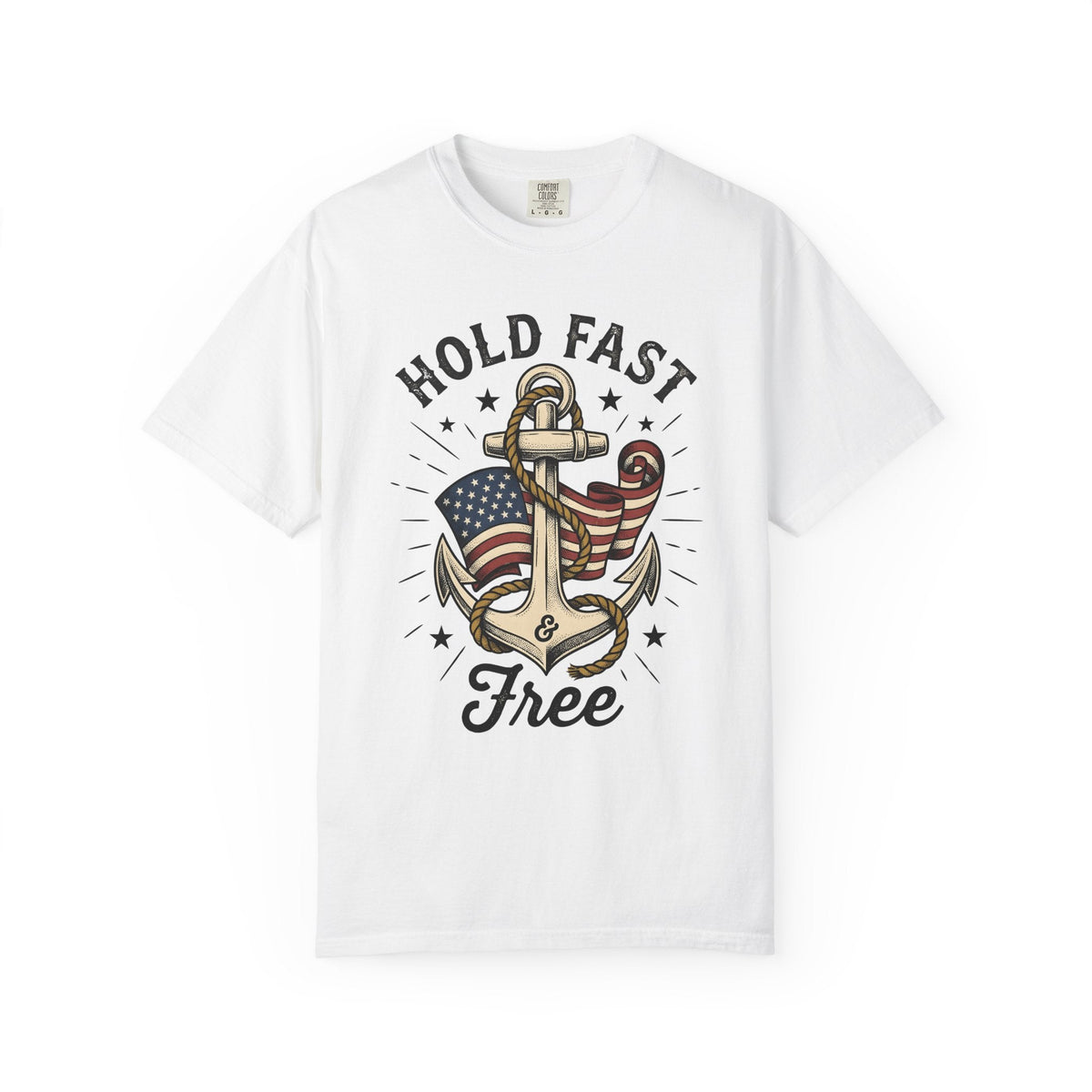 Anchor Flag Shirt America Nautical Unisex Gift Vintage Tee product image 1