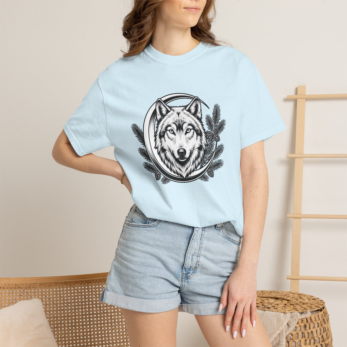 Wolf Face Shirt Boho Chic Outdoors Unisex Gift Sketch Tee product image 9