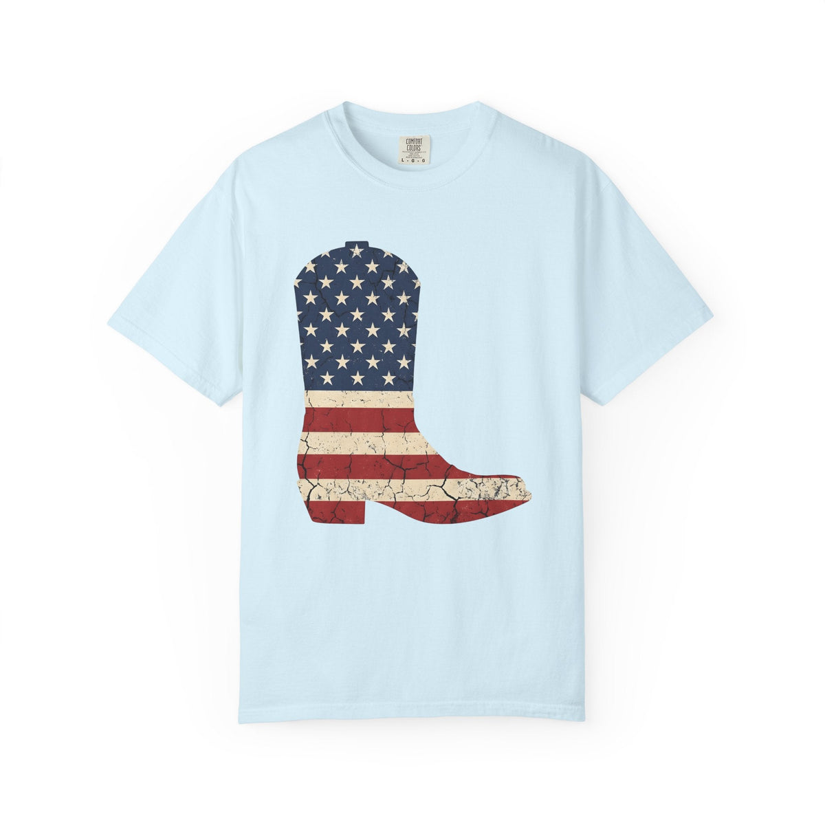 Leather Boot Shirt America Frontier Unisex Gift Faded Tee product image 2