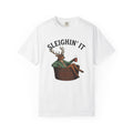 Stag Hot Tub Retro T-Shirt – Funny Christmas Deer Vacation product image 1
