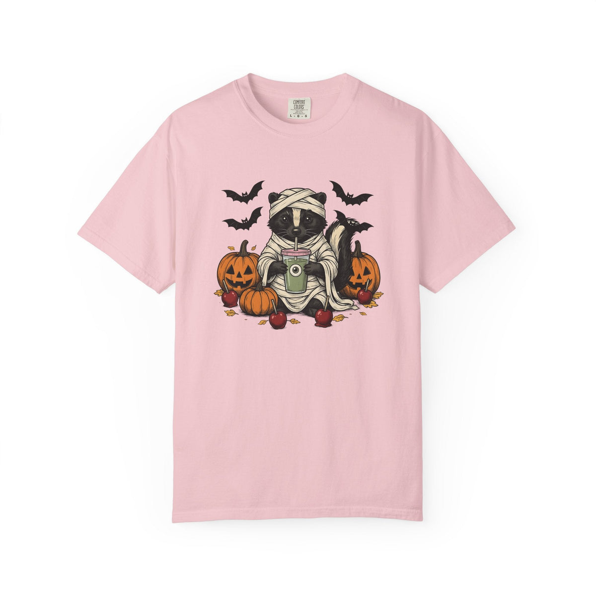 Mummy Skunk Shirt Halloween Animal Unisex Gift Cartoon Tee product image 3