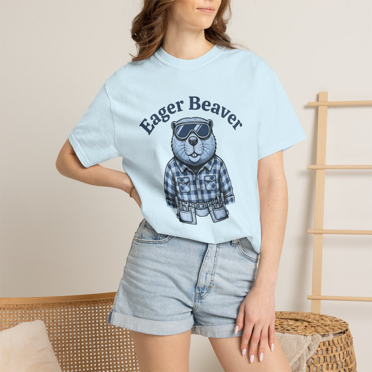 Beaver Mascot Shirt Animal Clothing Unisex Gift Comic Tee product image 9