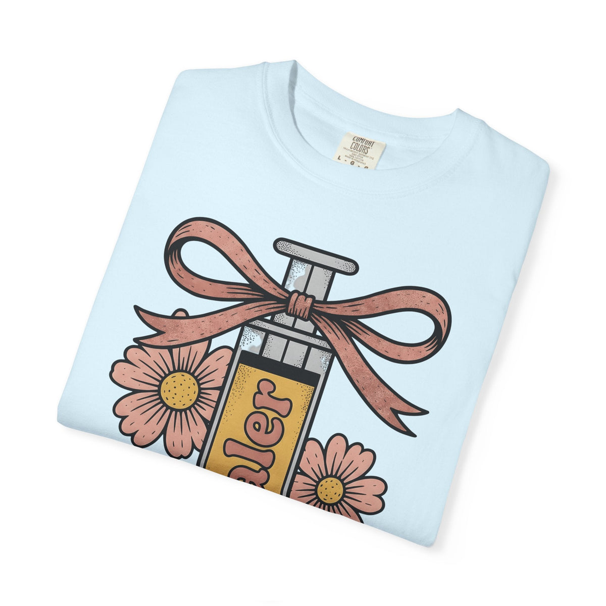 Injection Flowers Sketch T-Shirt – Nurse Floral Medical product image 8