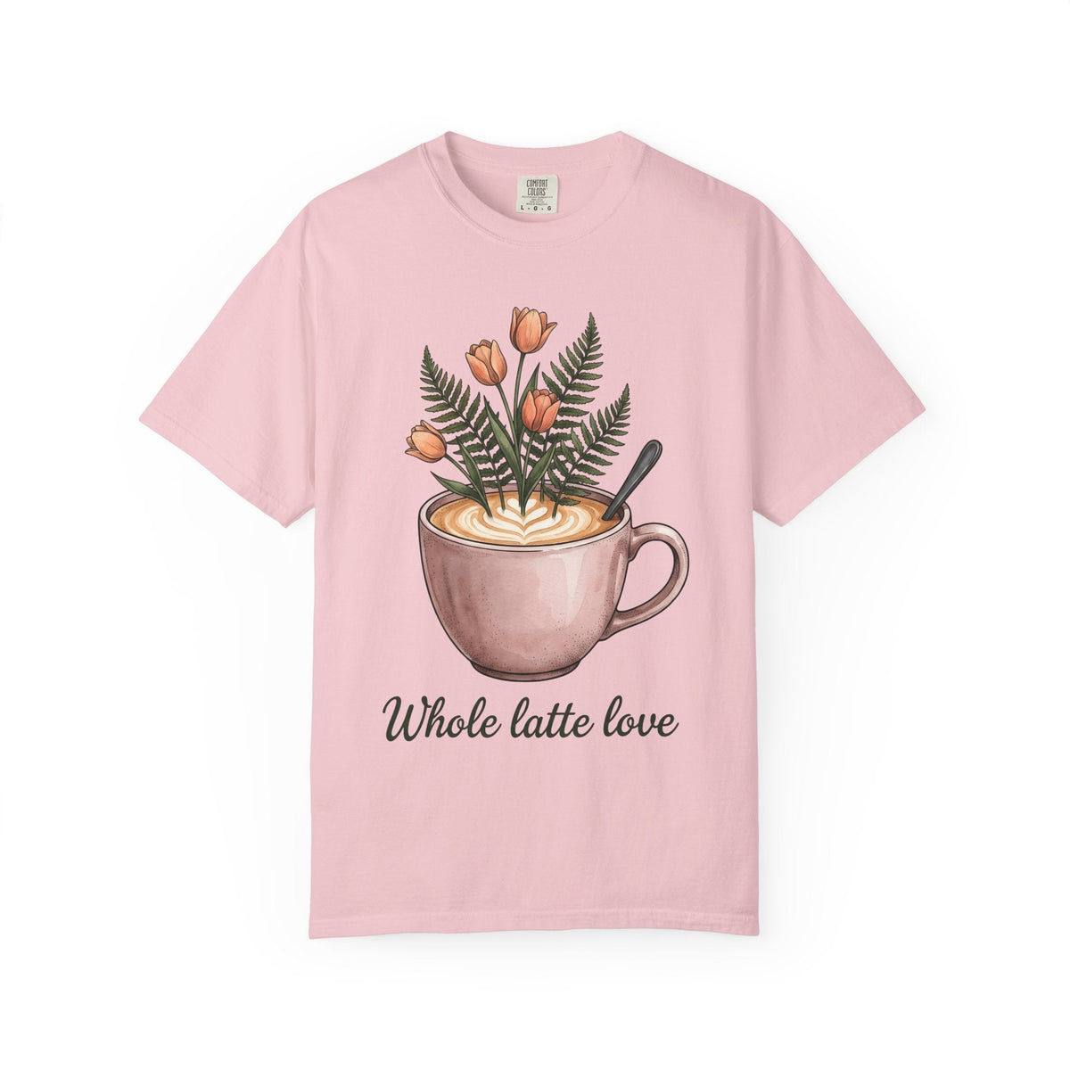 Latte Cup Shirt Coffee Buds Unisex Gift Line Art Tee Coffee Mug T-Shirt Coffee