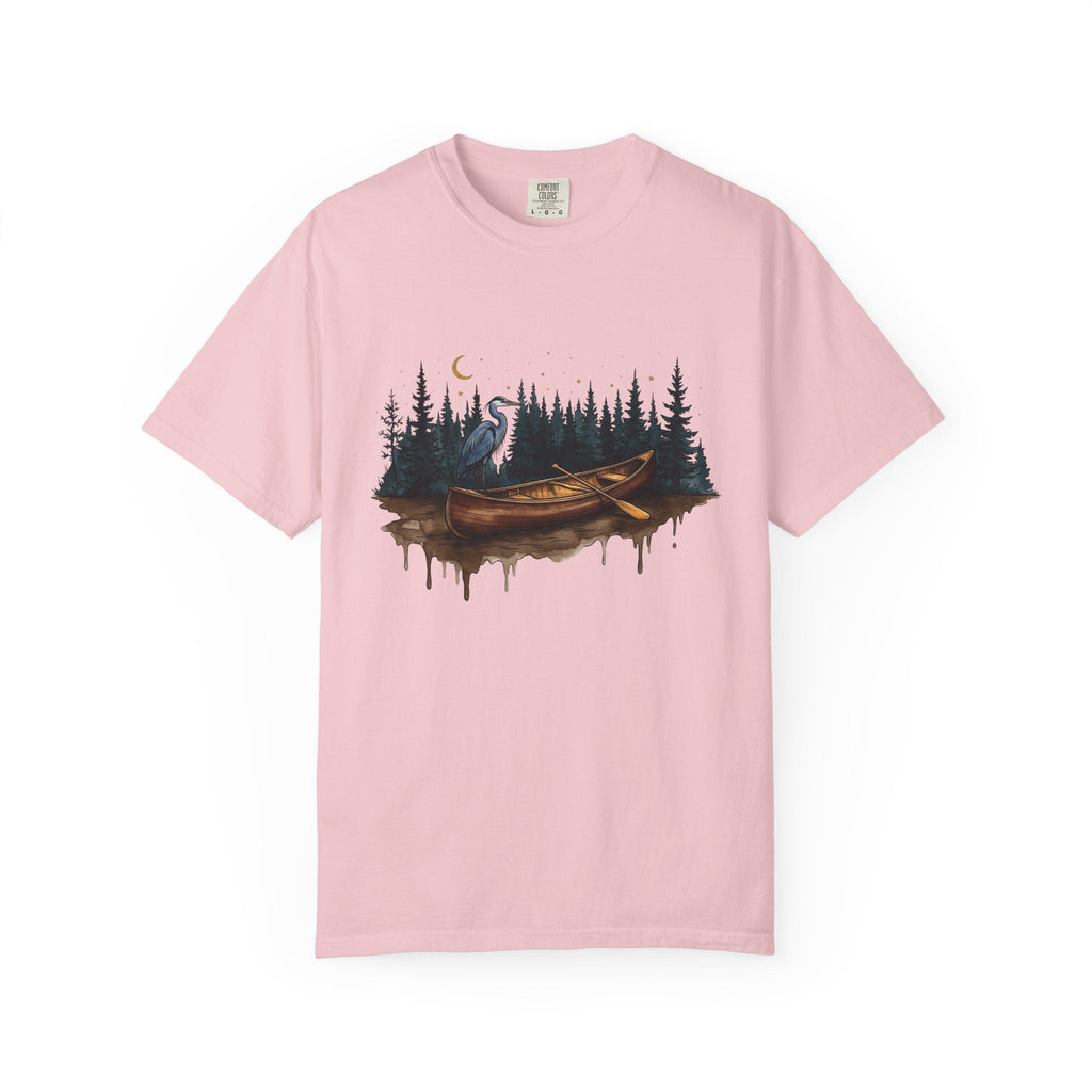 Kayak Bird Shirt Camping Exploration Unisex Gift Sketch Tee product image 3