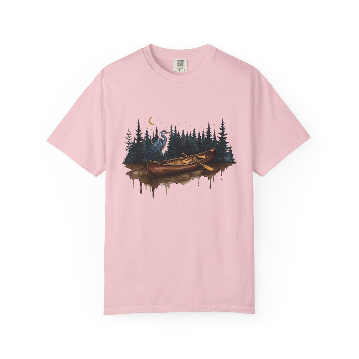 Kayak Bird Shirt Camping Exploration Unisex Gift Sketch Tee product image 3