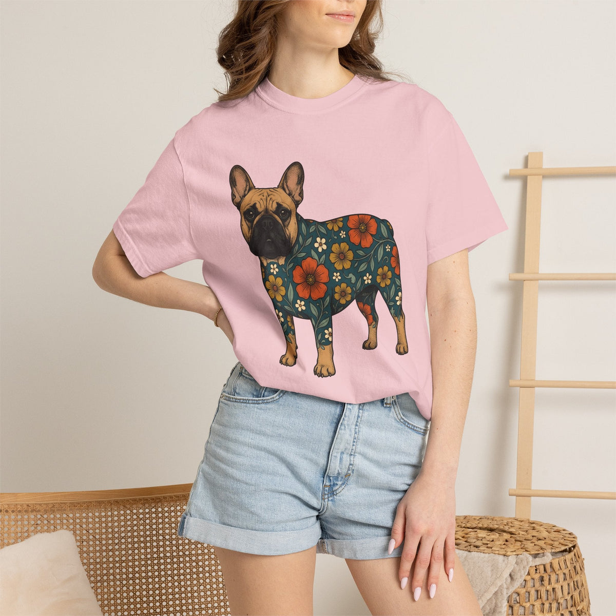 French Bulldog Shirt Dog Floral Unisex Gift Boho Tee product image 12
