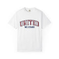 Patriotic Varsity Text Shirt America Holiday Gift Women product image 1