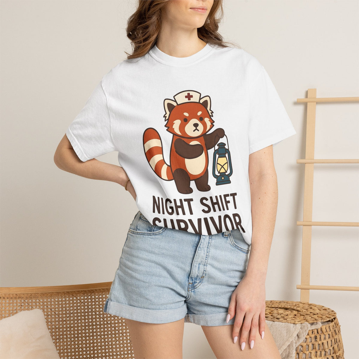 Red Panda Nurse Shirt Nurses Wildlife Unisex Gift Chibi Tee product image 6