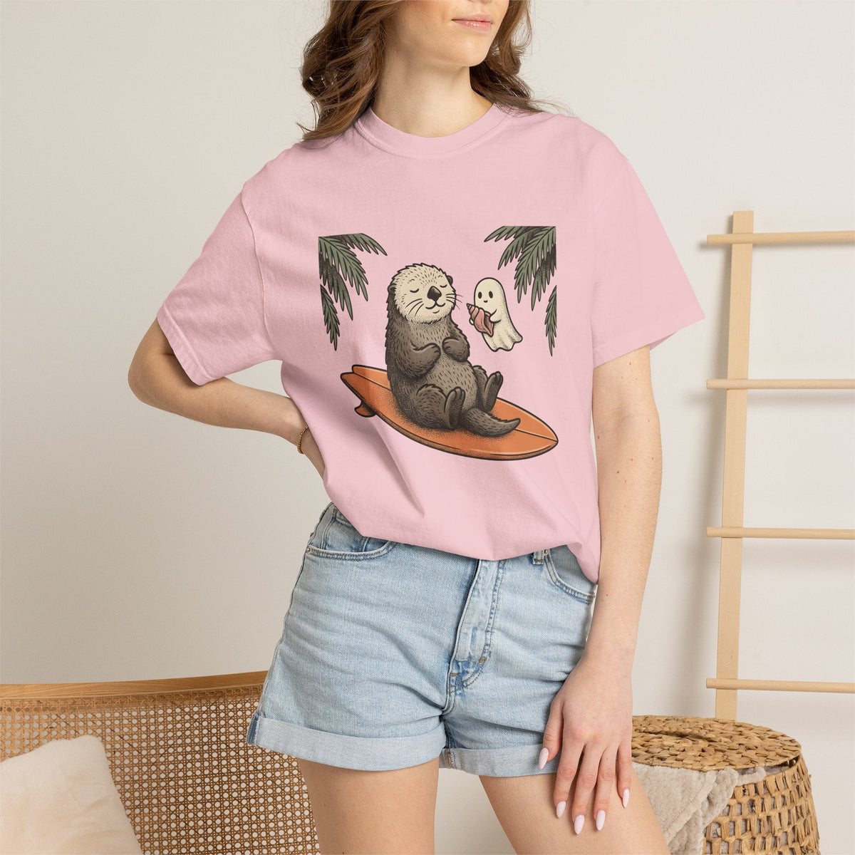 Otter Board Shirt Sports Shore Unisex Gift Adorable Tee product image 12
