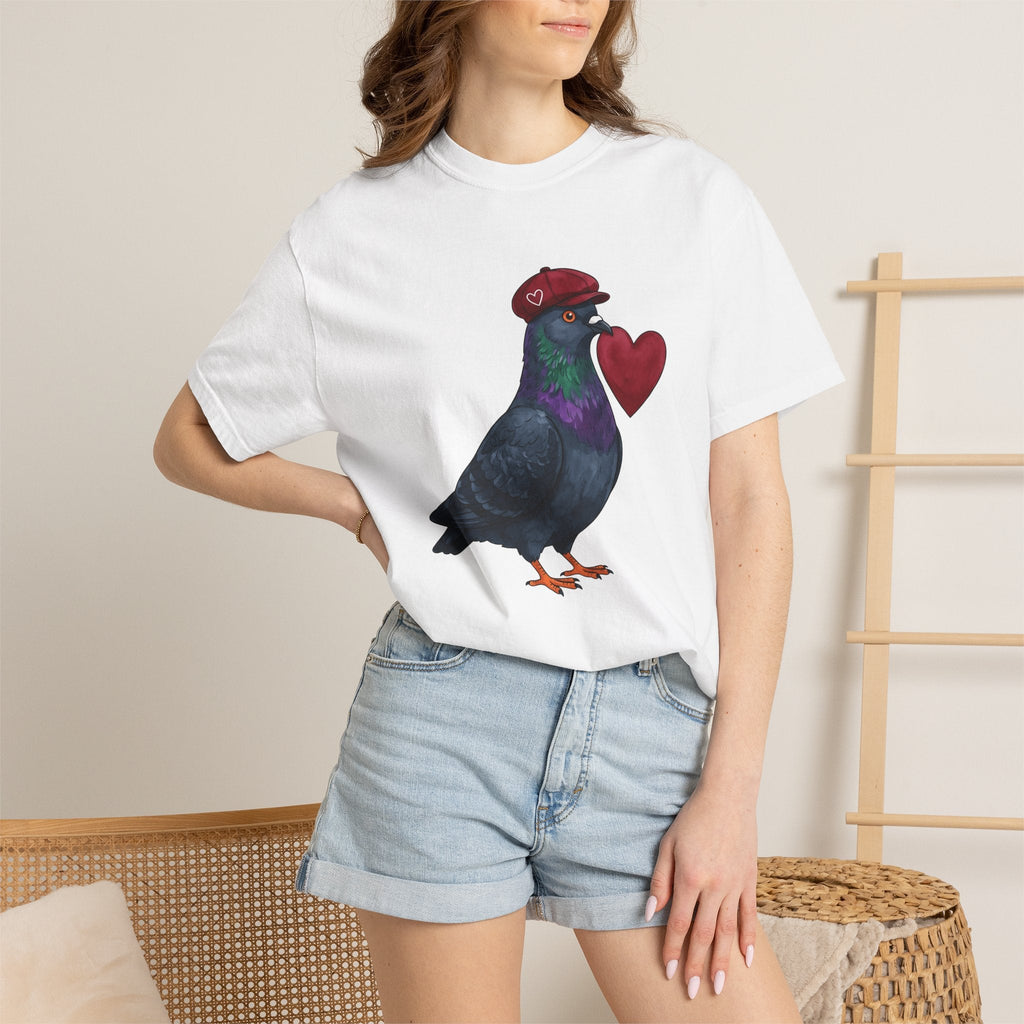 Pigeon Heart Shirt St. Valentines Day Love Unisex Gift product image 6