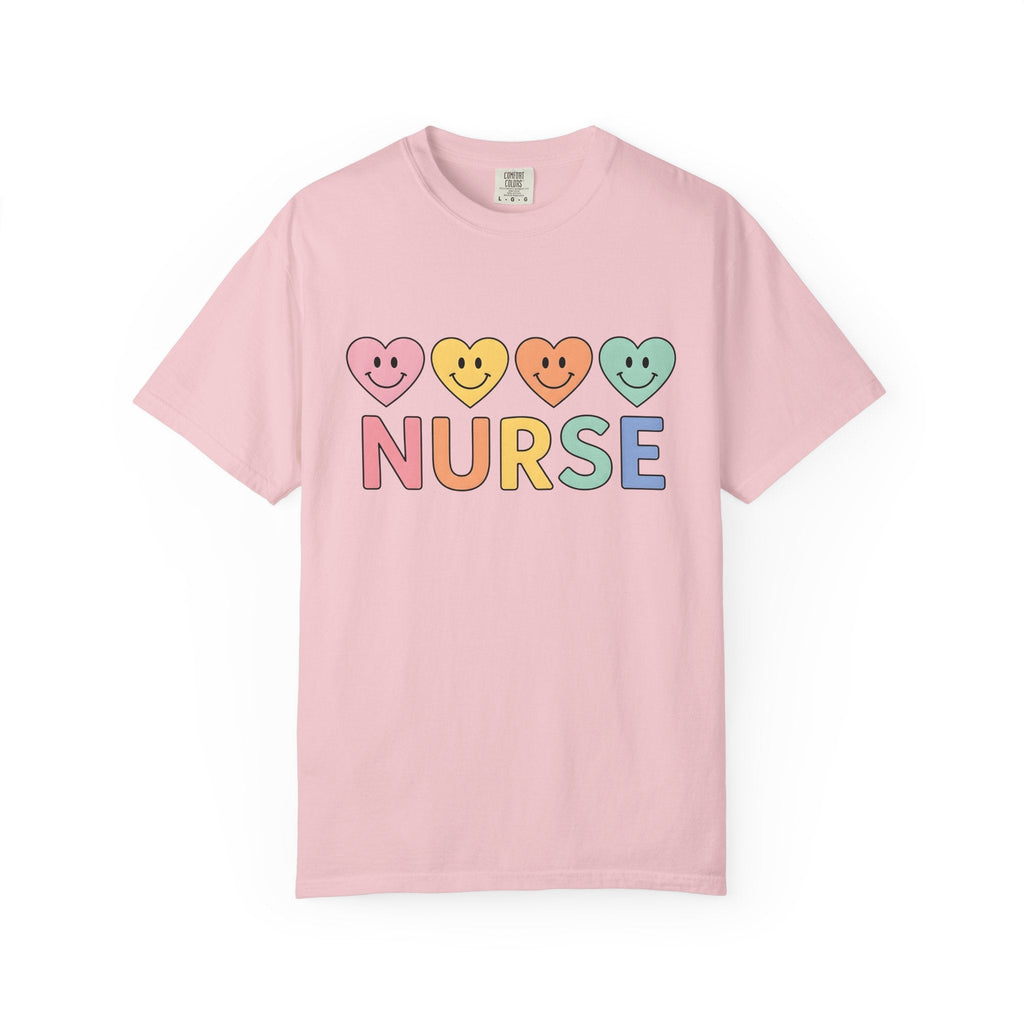 Smiley Heart Shirt Nurse Gratitude Unisex Gift Pastel Tee product image 3