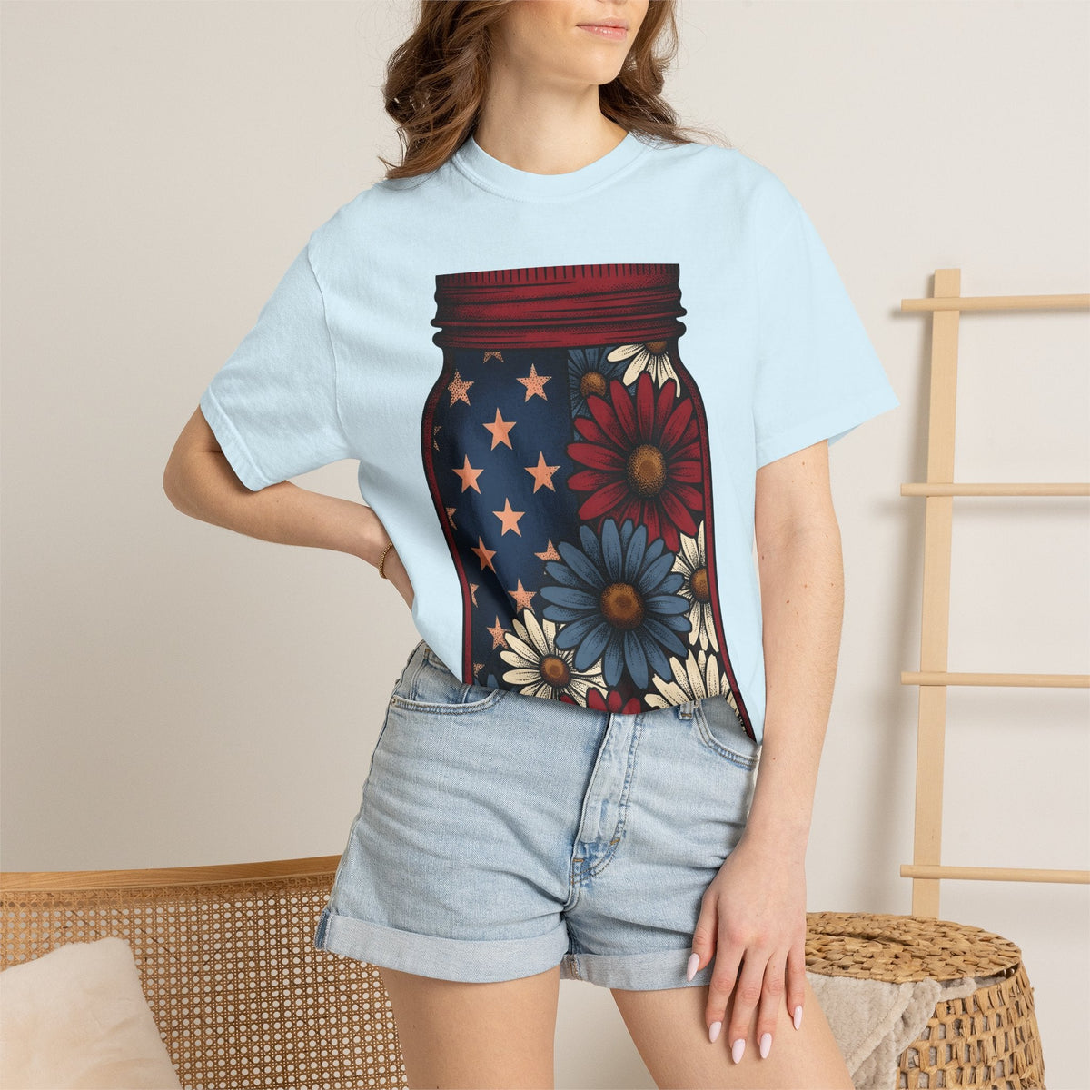 Jar Bouquet Shirt America Freedom Unisex Gift Old-Fashioned product image 9