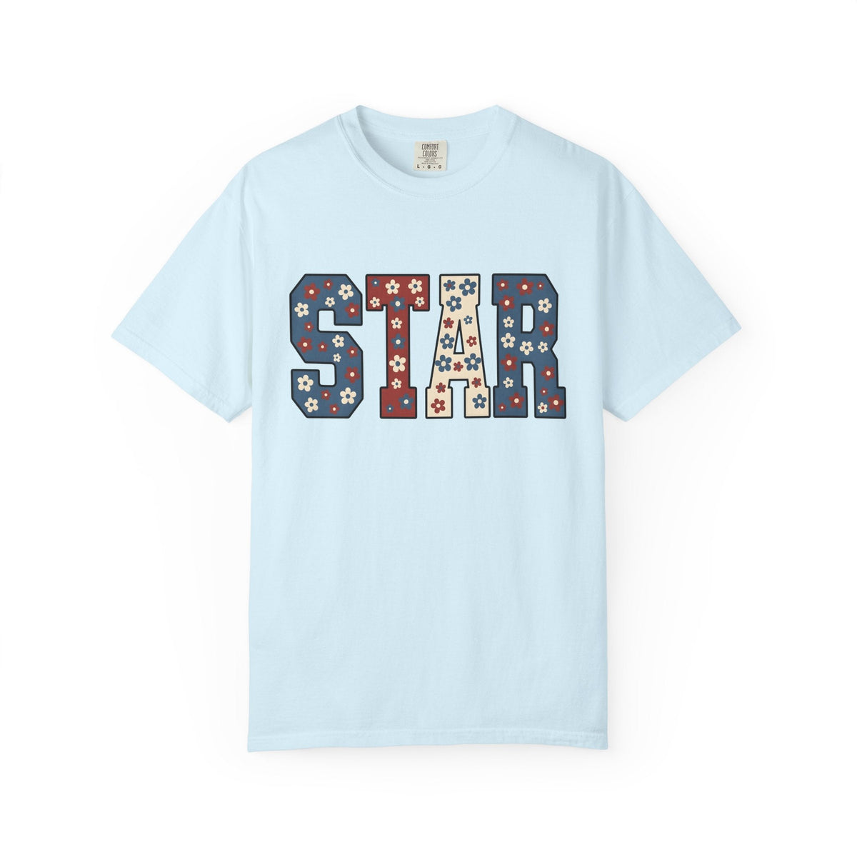 Flower Star Lettering Shirt 4th Of July America Unisex Gift product image 2