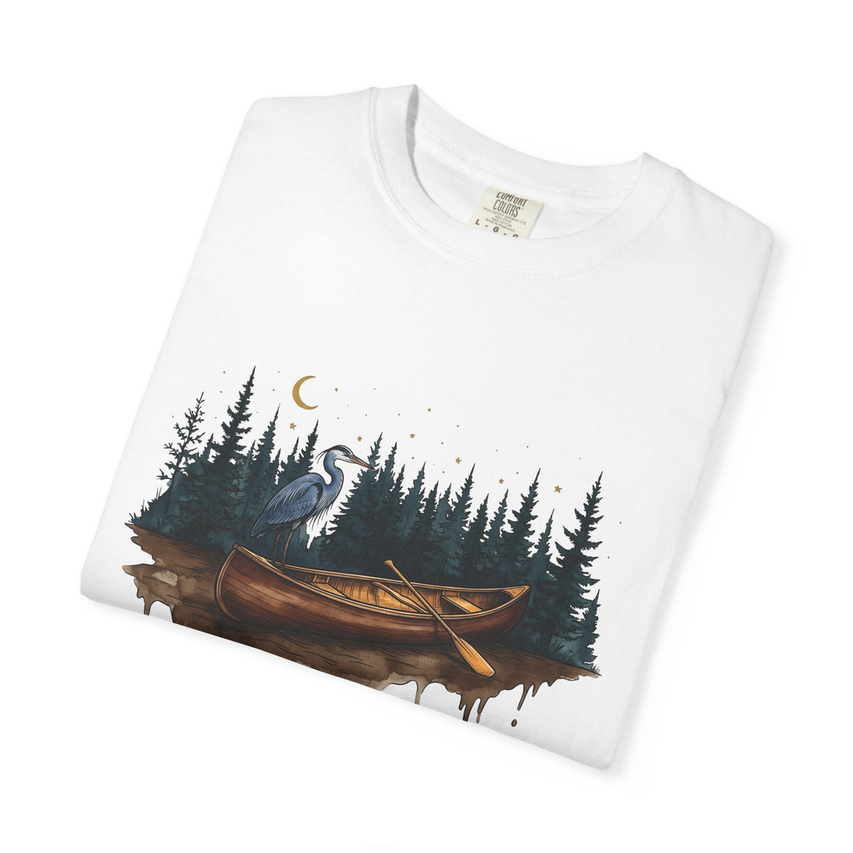 Kayak Bird Shirt Camping Exploration Unisex Gift Sketch Tee product image 5