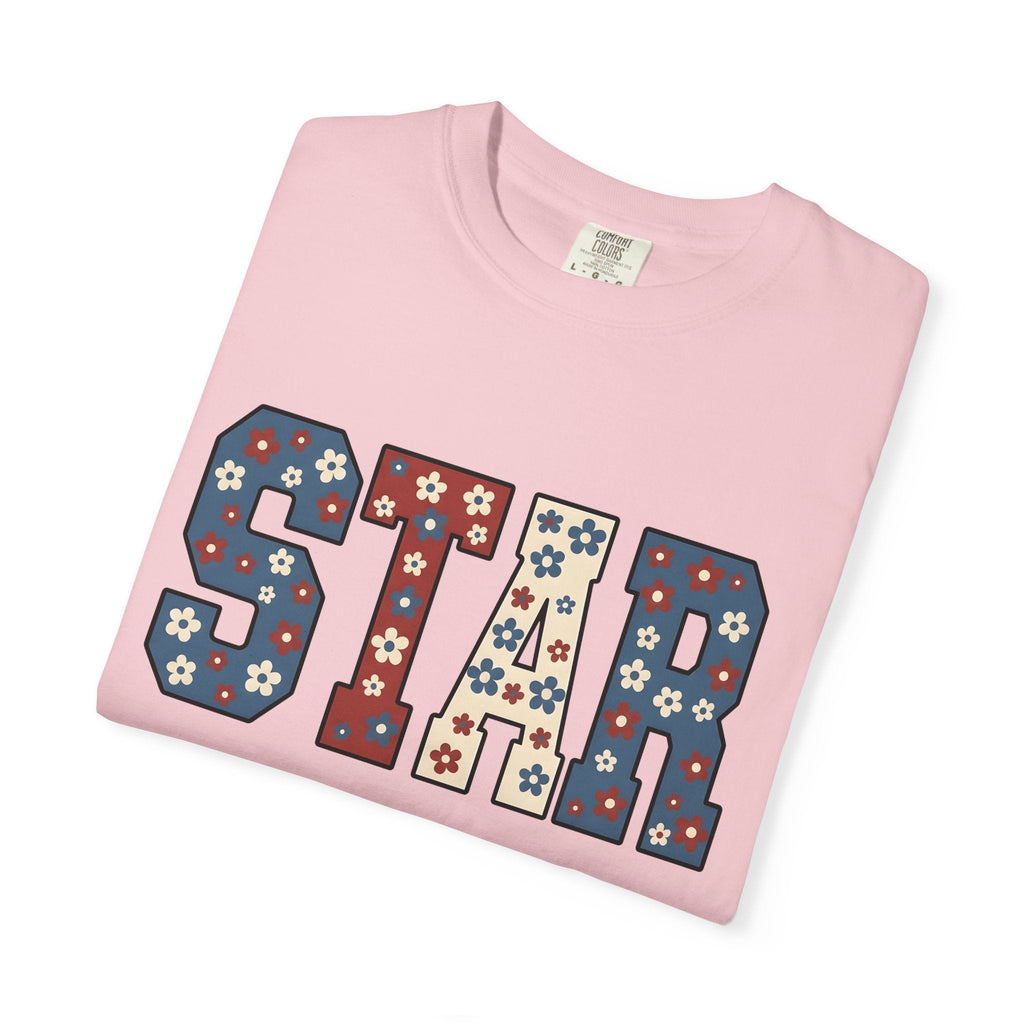 Flower Star Lettering Shirt 4th Of July America Unisex Gift product image 11