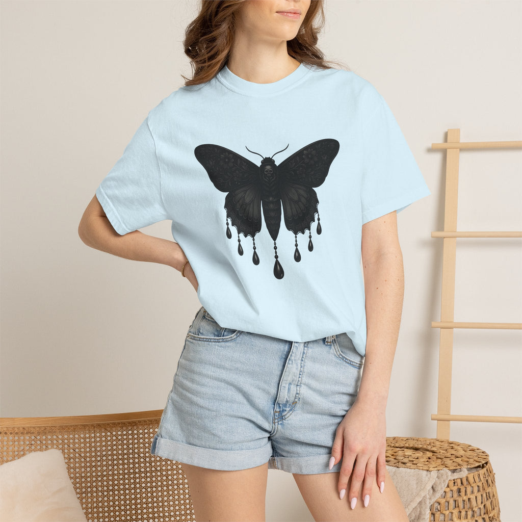 Spooky Moth Shirt Halloween Dark Unisex Gift Horror Art Tee product image 9