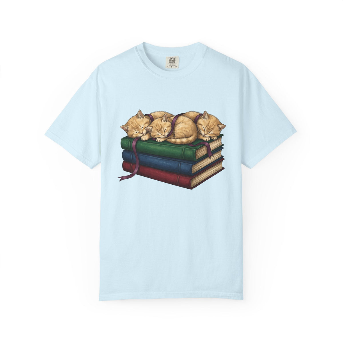 Sleeping Kittens Shirt Cat Book Gift Women Hand Drawn Tee product image 2