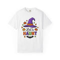 Wizard Hat Shirt Halloween Scary Gift Women Comic Tee Pointy Hat T-Shirt Horror Fan Spooky Graphic Tshirt Vintage Jack O Lantern Tshirt
