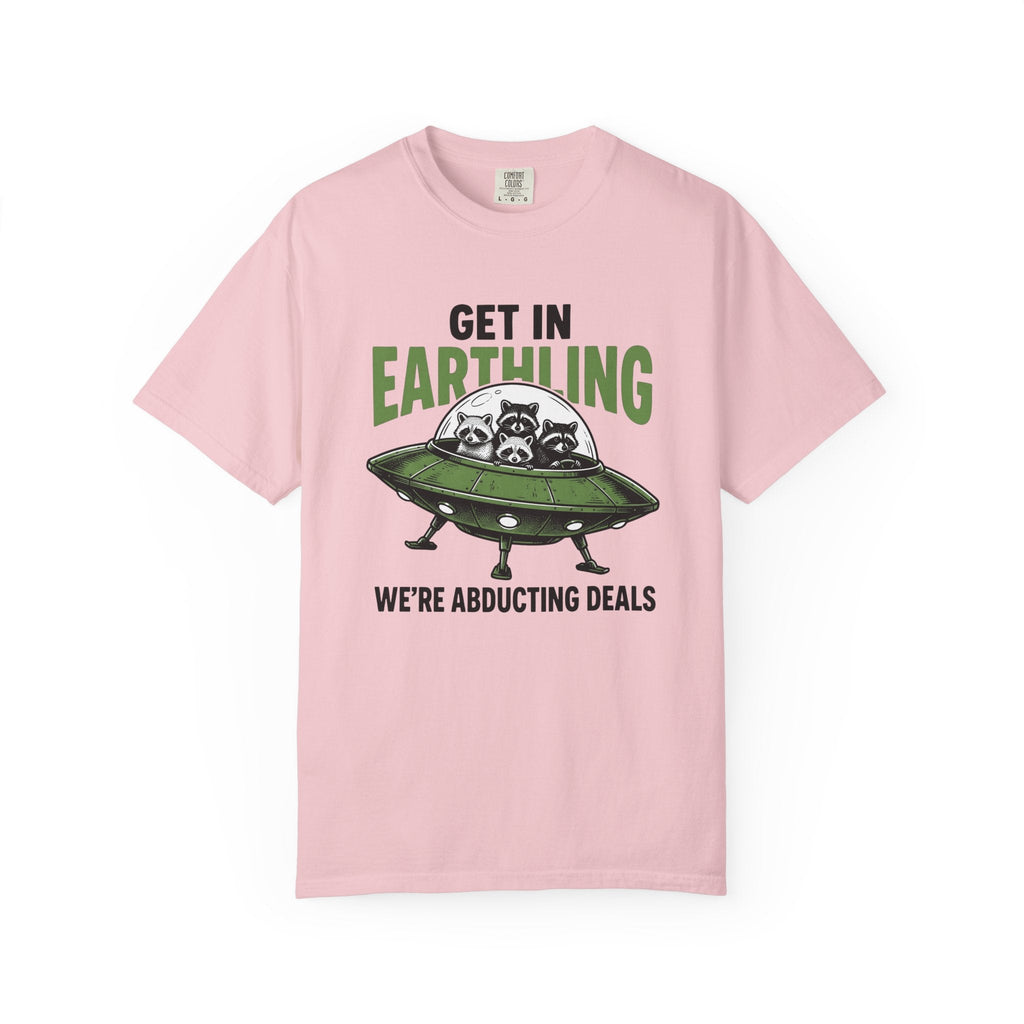 Raccoon Spaceship Comic T-Shirt – Funny Space Wildlife product image 3