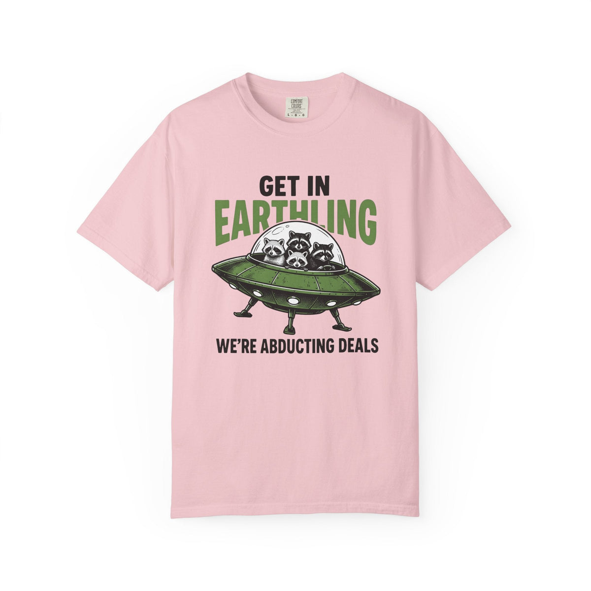 Raccoon Spaceship Comic T-Shirt – Funny Space Wildlife product image 3