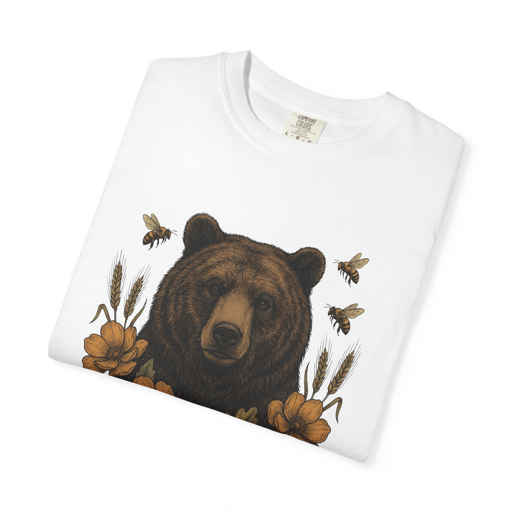 Bear Floral Shirt Animals Nature Unisex Gift Vintage Tee product image 5
