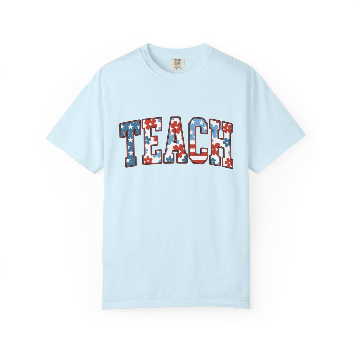 Patriotic Floral Text Shirt America Teacher Unisex Gift product image 2