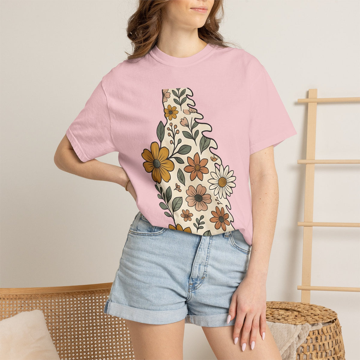 Bloom State Shape Shirt Boho Chic Wilderness Unisex Gift product image 12