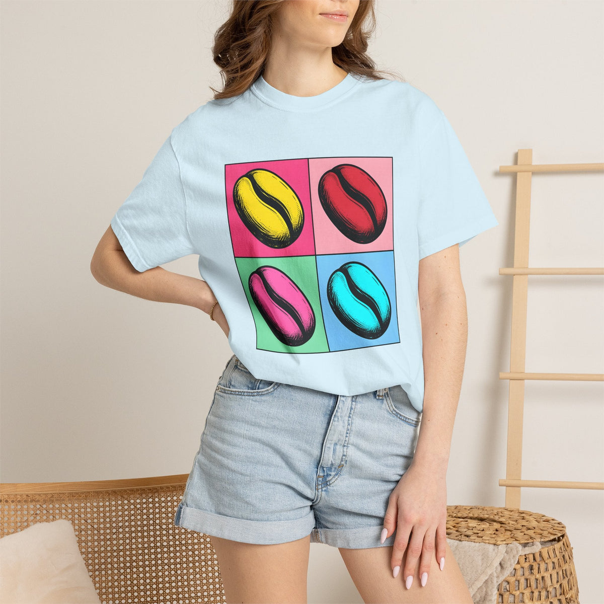 Coffee Bean Shirt Foodie Unisex Gift Pop Art Tee T-Shirt product image 9