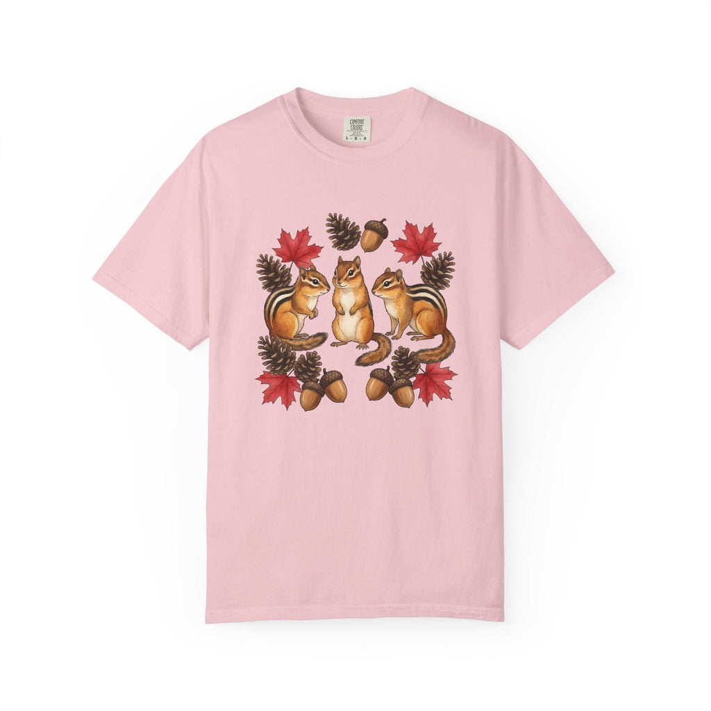 Chipmunk Trio Shirt Animals Nature Unisex Gift Cartoon Tee product image 3