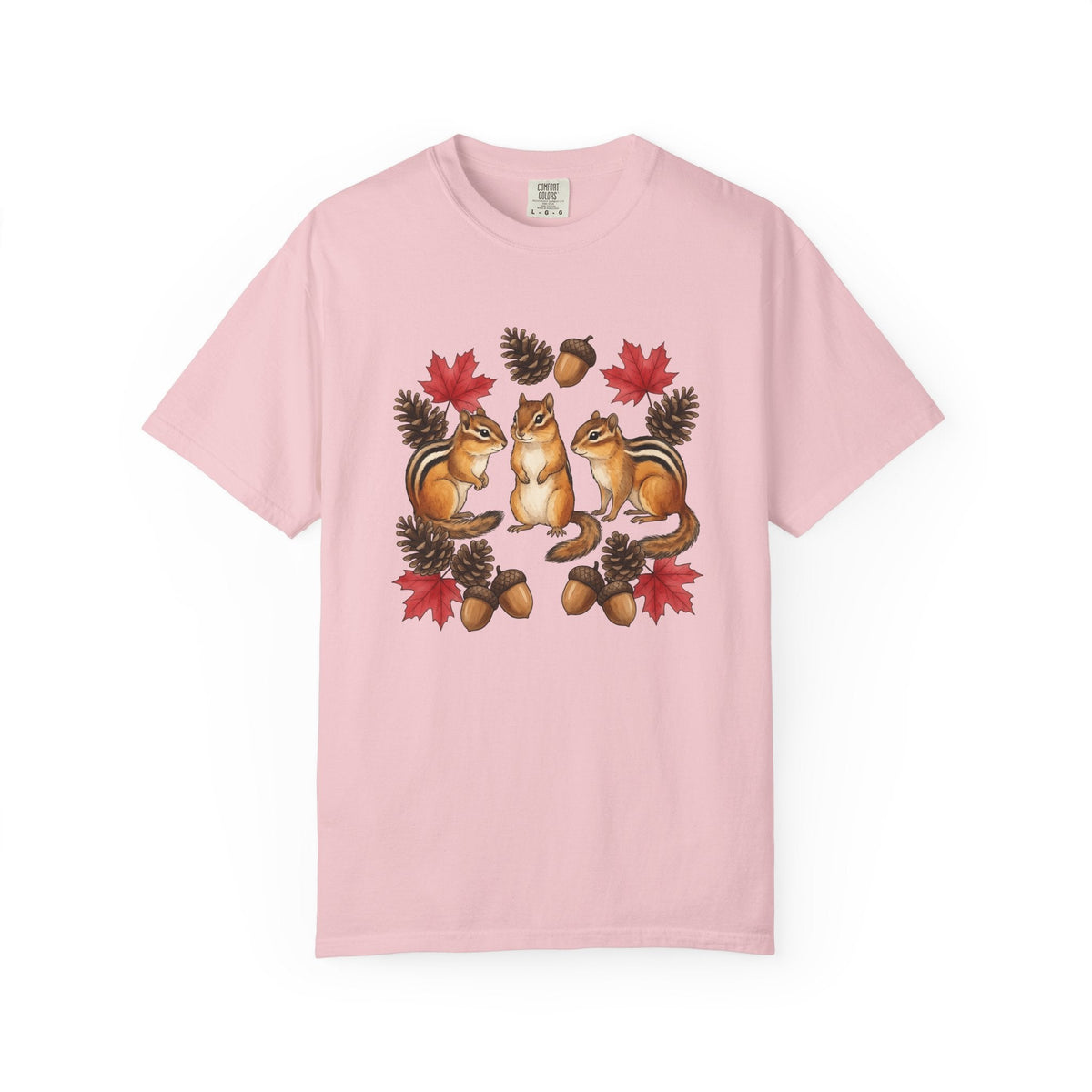 Chipmunk Trio Shirt Animals Nature Unisex Gift Cartoon Tee product image 3