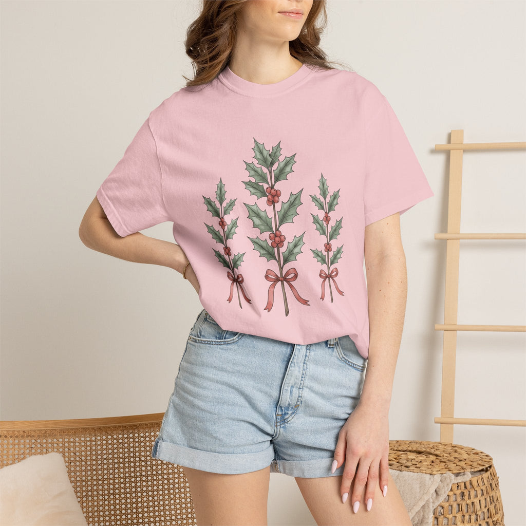 Festive Greenery Shirt Christmas Event Unisex Gift Leaf Art product image 12