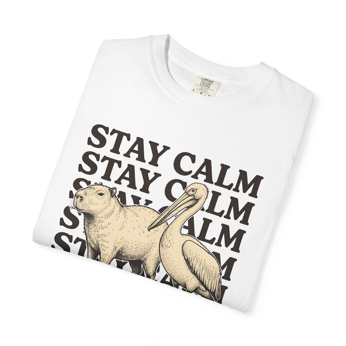 Capybara Bird Shirt Funny Wildlife Unisex Gift Retro Tee product image 5